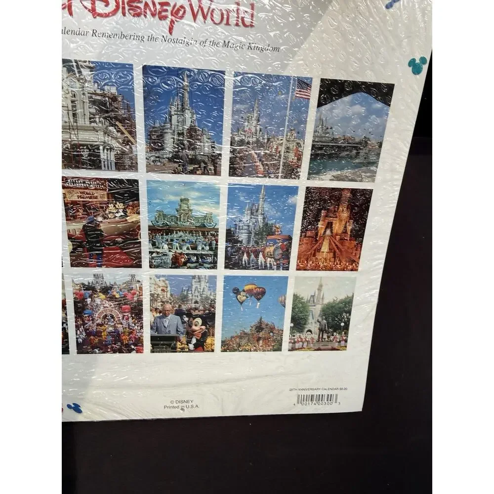 Walt Disney World 25th Anniversary Calendar 1996 New Sealed! Real Park Photo!